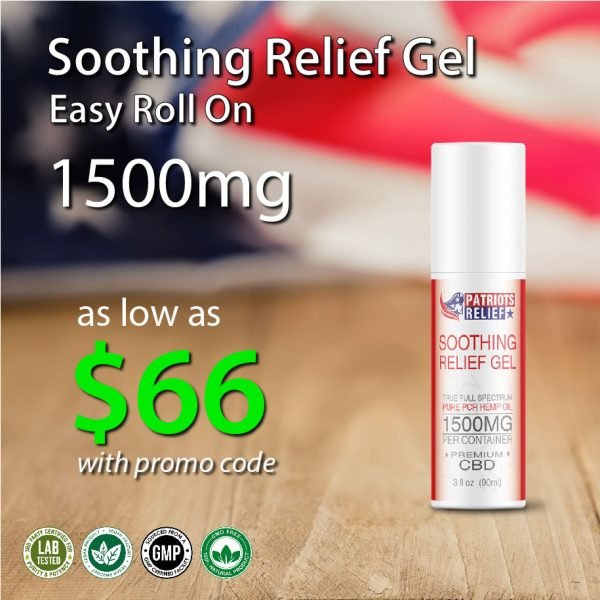 Patriots Relief CBD - 1500mg Soothing Relief Gel - America First CBD Company