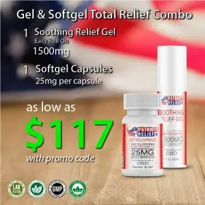 Gel Combo with 25mg Softgel Capsules - Full Spectrum - Patriots Relief CBD, America's Best CBD Company