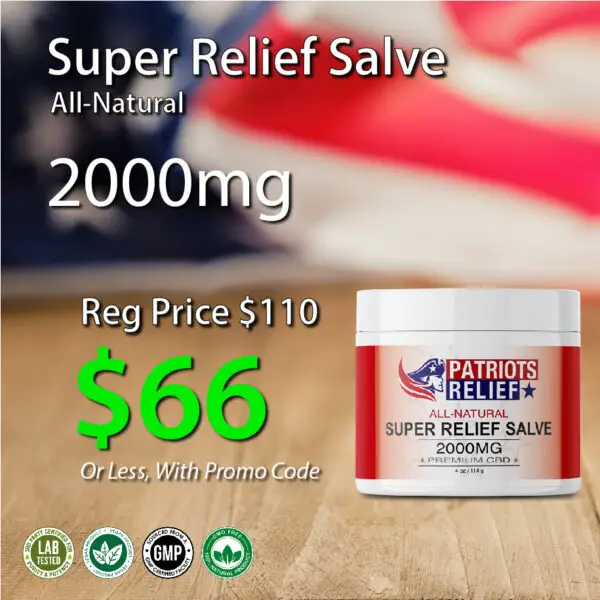 Patriots Relief CBD - 2000mg Super Relief Salve - America First CBD Company