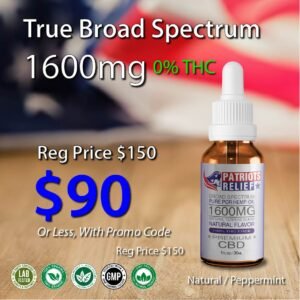 1600mg - True Broad-Spectrum CBD (0% THC)