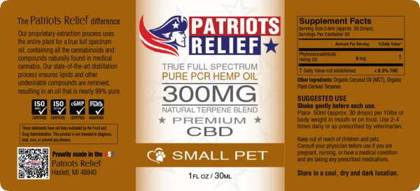 Small Pet 300mg Premium CBD - Image 2