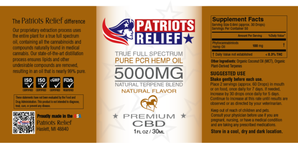 Premium, All Natural, Organic Equine Formula 5000mg CBD - Image 3