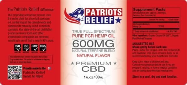 600mg - True Full Spectrum CBD - Image 3