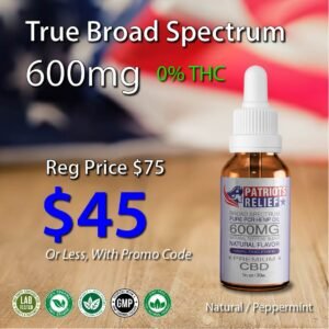 600mg - True Broad-Spectrum CBD (0% THC)