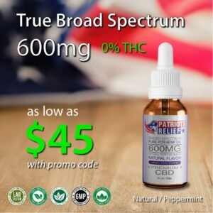 600mg - True Broad-Spectrum CBD (0% THC)
