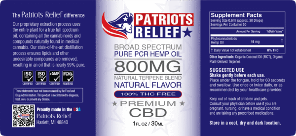 800mg - True Broad-Spectrum CBD (0% THC) - Image 3