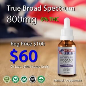 800mg - True Broad-Spectrum CBD (0% THC)