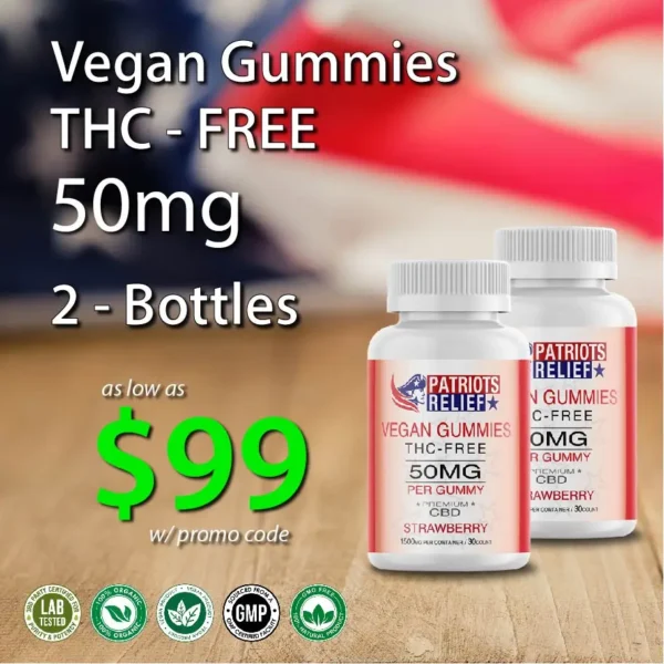 Vegan Gummies 50mg THC-FREE - 2-Pack
