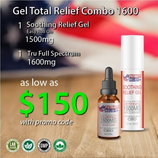 Gel and 1600 Full Tincture Total Relief Combo - Image 7