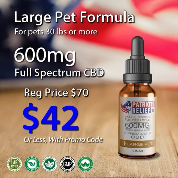 Large Pet 600mg Premium CBD