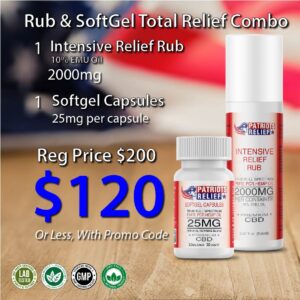 Rub and 25mg Softgel Total Relief Combo